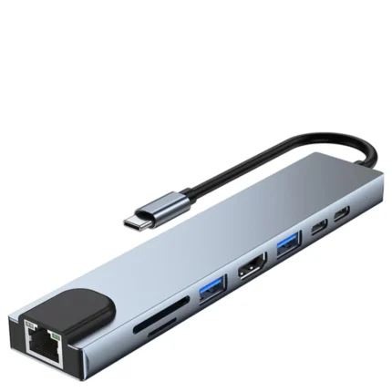 Hub USB-C 8-en-1 : Adaptateur USB-C avec HDMI 4K