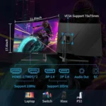 Minifire MFG34C5Q Écran Gaming 34 Pouces, 2K UWQHD, 165Hz, 1ms – Image 3