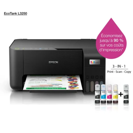 Imprimante Epson EcoTank L3250 couleur Wi-Fi à réservoirs rechargeables
