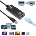 Adaptateur réseau 1000 Mbps USB 3.0 vers RJ45 Adaptateur Ethernet LAN Carte réseau 100/1000 Mbps pour ordinateur portable – Image 5