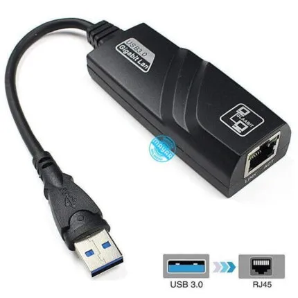 Adaptateur réseau 1000 Mbps USB 3.0 vers RJ45 Adaptateur Ethernet LAN Carte réseau 100/1000 Mbps pour ordinateur portable