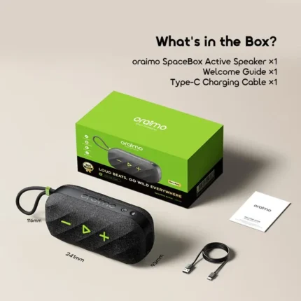 oraimo SpaceBox Active 25W Portable Speaker with FM Radio & Custom EQ