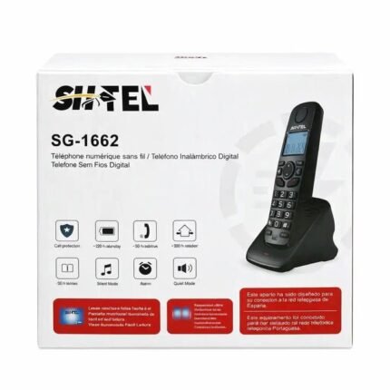 HTELe SG 1662 Téléphone fixe sans fil numérique avec mains libres, grandes touches, longue portée