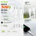 Oraimo Câble RobustLine Type-C vers Lightning 3A Charge Rapide 30W – OCD-114CL – Image 2