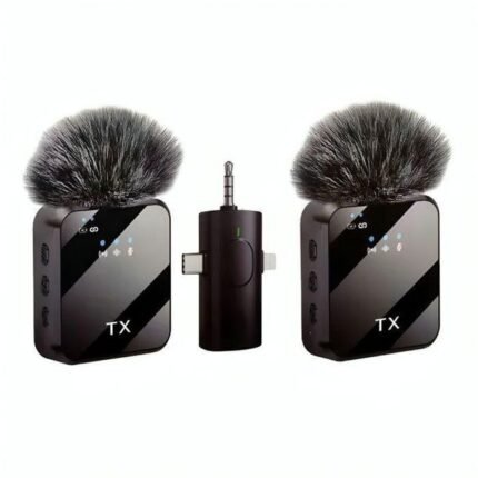 Microphone Sans Fil F11-2 – Double Émetteur, Réduction de Bruit, Pour Android/iPhone