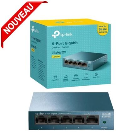 TP-LINK LS1005G Switch de bureau 5 ports – 10/100/1000 MBPS