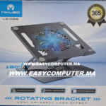 Support pour ordinateur portable réglable Mikuso LS-096 avec ventilateur de refroidissement RVB – Rotation à 360 degrés