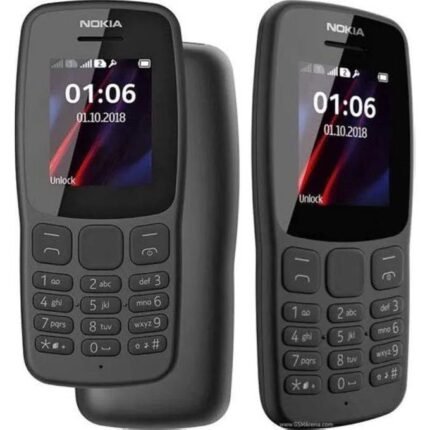 Nokia 106 4G Dual SIM – Téléphone Portable Classique 1.8" – Batterie Longue Durée – Radio FM – Noir