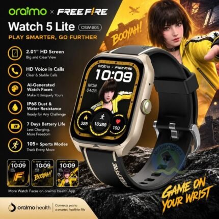 oraimo Watch 5 Lite 2.01 HD SCREEN OSW804