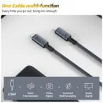 Câble USB4 Type-C 40Gbps 240W – Vidéo 8K 60Hz, compatible Thunderbolt, 1 m – Image 2