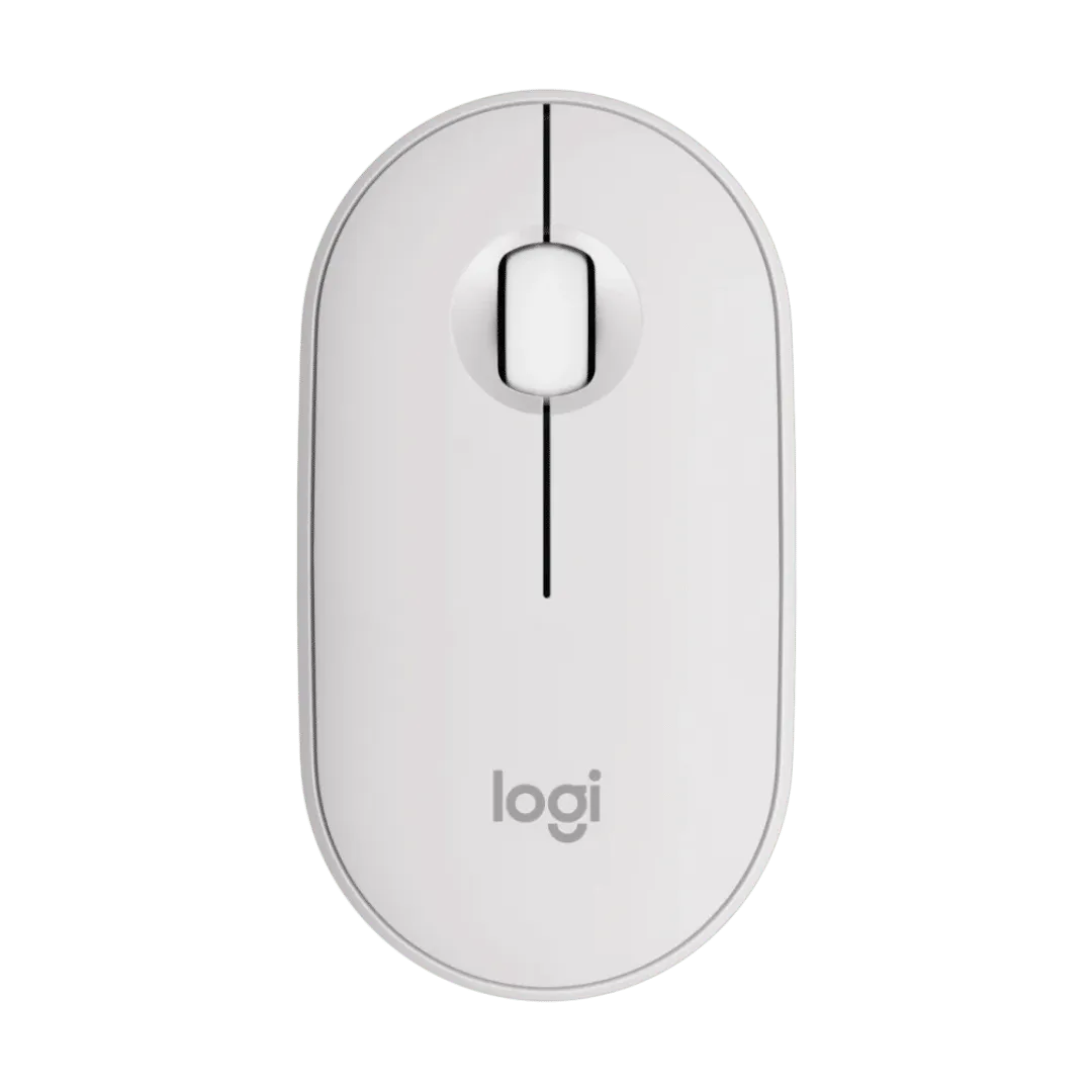 Logitech Pebble 2 M350S souris Bluetooth silencieuse blanche - Easy Computer Casablanca