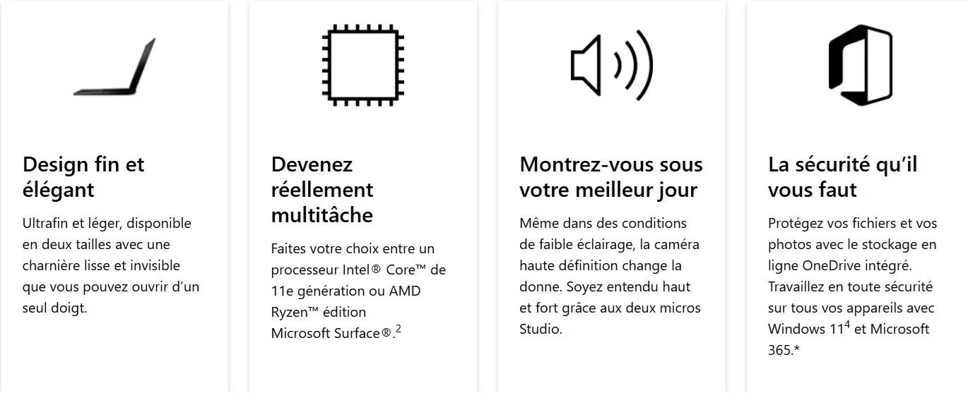 Microsoft Surface Laptop 4 prix Maroc – finition métal noir